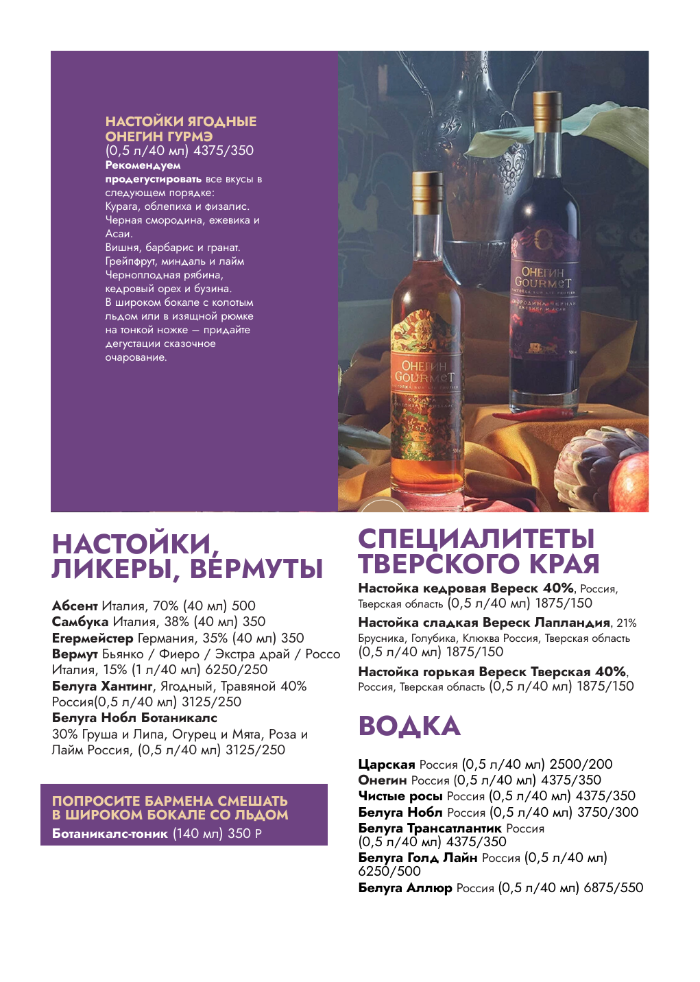 Карта бара